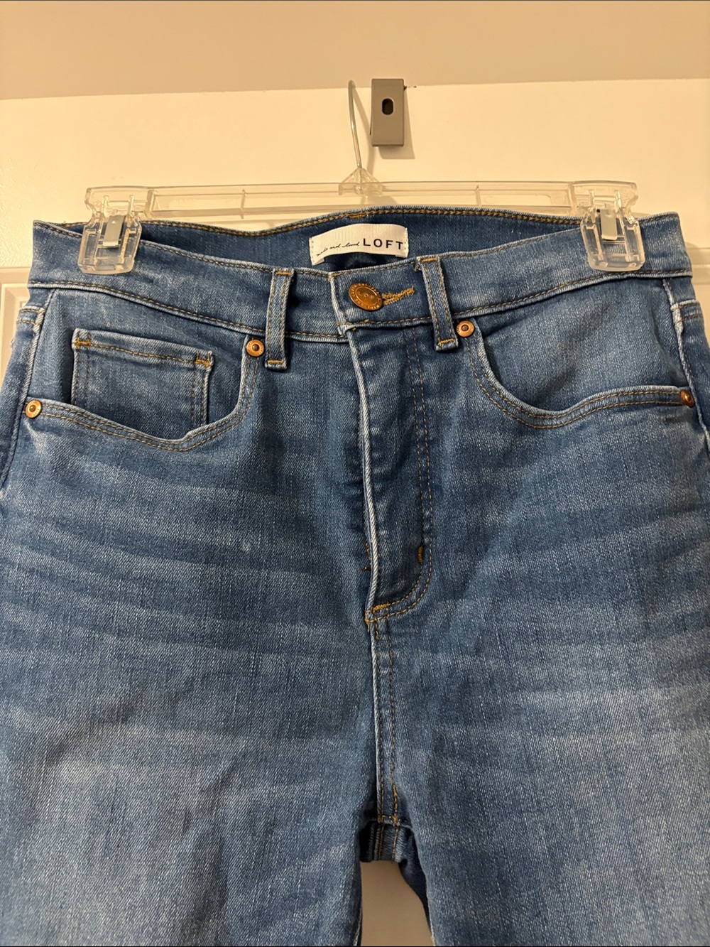 LOFT High-Rise Medium Blue Denim Jeans
